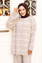 Striped Knitwear Set Tsd240721 Beige - 3