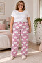 Patterned Combed Cotton Women's Pajama Bottoms
