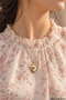 Women's Gold Color Vintage Clamshell Pearl-Looking Zircon Stone Heart Locket Necklace Valentine's Day Birthday Gift - 4