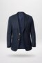 Ds Damat Comfort Fit Navy Blue Dobby Fabric Jacket - 3