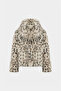 Premium Leopard Pattern Hooded Faux Fur Women's Coat - 2