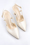 Women's Pointed Toe 9 cm Heeled Ankle Strap Stylish Evening Dress Bridal Wedding Engagement Shoes New Season 2026 - 2