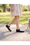 Girl's Buttoned Black Matte Orthopedic Ballerina Shoes - 3