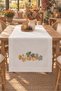 Lace Embroidered Runner, Console, Coffee Table Cover-White