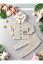 Lamb Lined Knitwear Cardigan with Leggings