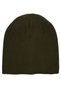 Anthracite & Khaki Double-Sided Unisex Folded Solid Color Winter Beanie - 7