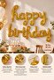 Handwritten 16 Inch Happy Birthday Gold Balloon Set - 2