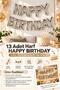Happy Birthday Silver Color Letter Foil Balloon Set - 2