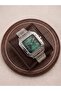 Kallen Square Silver Green Dial Men's Wristwatch
