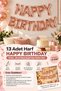 16 inch rose gold happy birthday foil balloon set - 2
