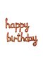 Handwritten 16 Inch Happy Birthday Rose Gold Balloon Set - 3