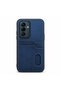 Samsung Galaxy A26 Compatible Case Zebana Luxury Leather Case with Card Holder Navy Blue - 2