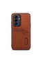 Samsung Galaxy A16 Compatible Case Zebana Luxury Leather Case with Card Holder Brown - 2