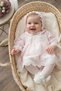 Sare Model Girl Baby Ruched Dress Newborn Luxury Dress Set - Hospital Release and Mawlid Set