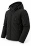 Men'S, Black, Water Resistant, Windproof, Tactical, Softshell, Removable Hood, Outdoor&Sports Coat - 6
