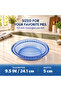 Glass Pie Dish 9.5 Inch, Laurel Embossed Round Pie Plate for Baking, Tart and Quiche, Oven and Microwave Safe, Fern Blue - 3