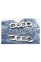Silver Chain Shaped Trouser Waist Tightener Belt Accessory, Collar Brooch Stitch-Free Adjustable.
