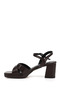 Women's Brown Ankle Strap Platform Heels Sandals - 6