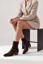 Women's Pointed Toe Cowboy Chunky Heel Western Boots Tahis Brown Suede - 2