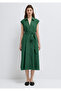 Lace-Up Green Midi Dress 1310871-71892 - 3
