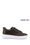 Men's Brown Lace-Up Genuine Leather Sneakers