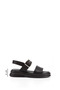 Women's Brown Antique Buckle Strap Genuine Leather Sandals - 3