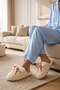 Women's Cream Shy Rabbit Detailed Plush Winter House Slippers 3 cm Byndmtftav01 - 2