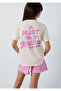 Barbie Printed Ecru T-Shirt Loose Fit / Comfortable Cut 7610453-70057 - 2