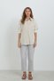 Women's Linen Long Sleeve Shirt -24S-31885Gml Dark Beige - 2
