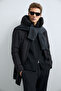 Eldor Men's Removable Hooded Goose down Long Inflatable Coat Black - 6