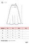 Women's Skirt with Ruffled Hem and Openings - 18267Etk Brown - 5