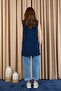 Women's Sleeveless Tulle Detailed Undergarment Tunic - 10270Tun Navy Blue - 5