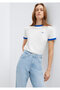 Miav Printed Ecru T-Shirt Regular Fit / Normal Cut 1614089-70057 - 3