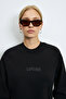 Alıce Women's Knitted Sweatshirt Black - 5
