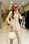 Ekol Sand Gold Button and Pocket Detailed Blazer Jacket Set - 3