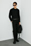 Dean Wool Blend Crew Neck Knitwear Sweater Black - 2