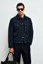 Orsen Men's Goose down Short Coat Navy Blue - 3