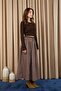 Women's Plaid Skirt - 32418Etk Brown - 4