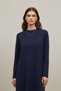 Women's Straight Cut Long Sleeve Tunic - 40021Tun Navy Blue - 2