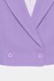 Lilac Women's Regular Fit Double Breasted Woven Crop Blazer Jacket - Stylish & Sporty - 3
