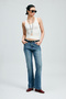 Amber Women's Denim Bootcut Fit - High Waist Blue - 4