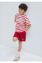 Logo Printed Striped T-Shirt Loose Fit / Relaxed Comfortable Cut 6610251-91366 - 2