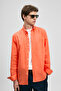 Pitaya Men's Linen Shirt Comfort Fit Coral - 5