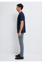 Black Navy Blue T-Shirt Regular Fit / Normal Cut 0613135-86623 - 4