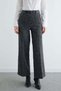 Arched Herringbone Palazzo Pants - 2