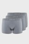 Mark 3 Pieces Men's Modal Seamless Boxer Light Gray