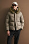 Josep Men's Removable Fur Hooded Goose down Inflatable Coat Toprak - 2