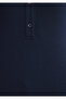 Button Detailed Navy Blue T-Shirt Fitted / Fitted Cut 1612915 -82318 - 8