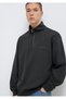 Jeans Semi-Zip Anthracite Sweatshirt 0S10555-70092