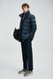 Rıld Goose Feather Men's Coat Navy Blue - 2